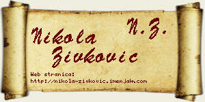 Nikola Živković vizit kartica
